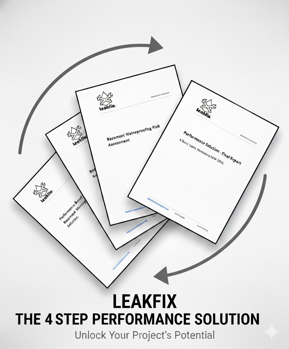 4 Step Basement Waterproofing Performance Solution.